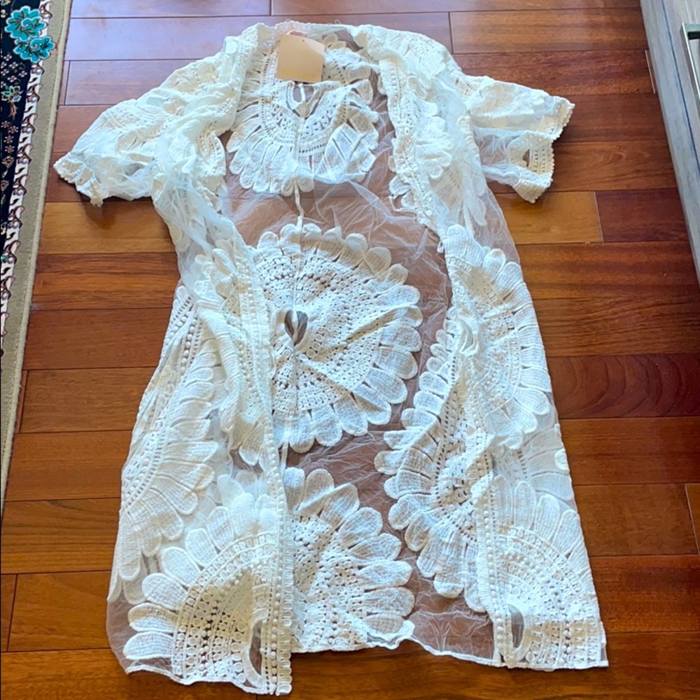 Effortless Glam Kimono in White